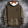 Neues Herren-Kapuzensweatshirt Smile Color Block Muster 3D-Druck Frühling und Herbst Neutral Mode Hip Hop Oversized Hoodie Tops