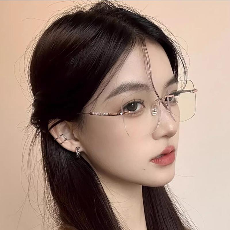 Retro Oversized Square Frameless Sunglasses Photochromic Lenses Uv400 Blocking Unisex Stylish Accessory