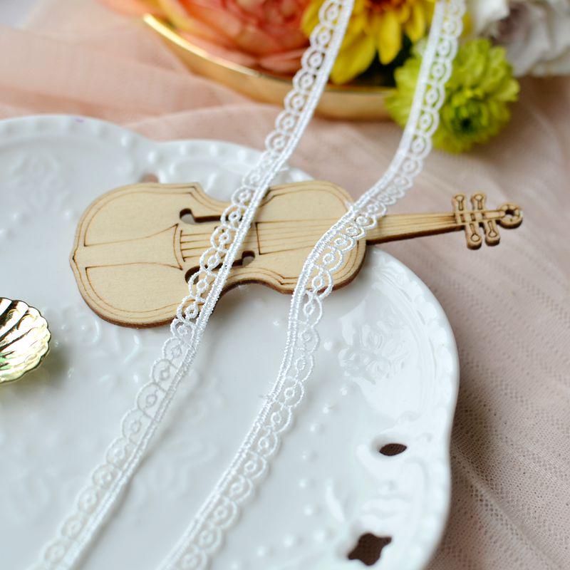 Mini Embroidered Lace Trimming for Doll Clothes - Fine Water Soluble Material