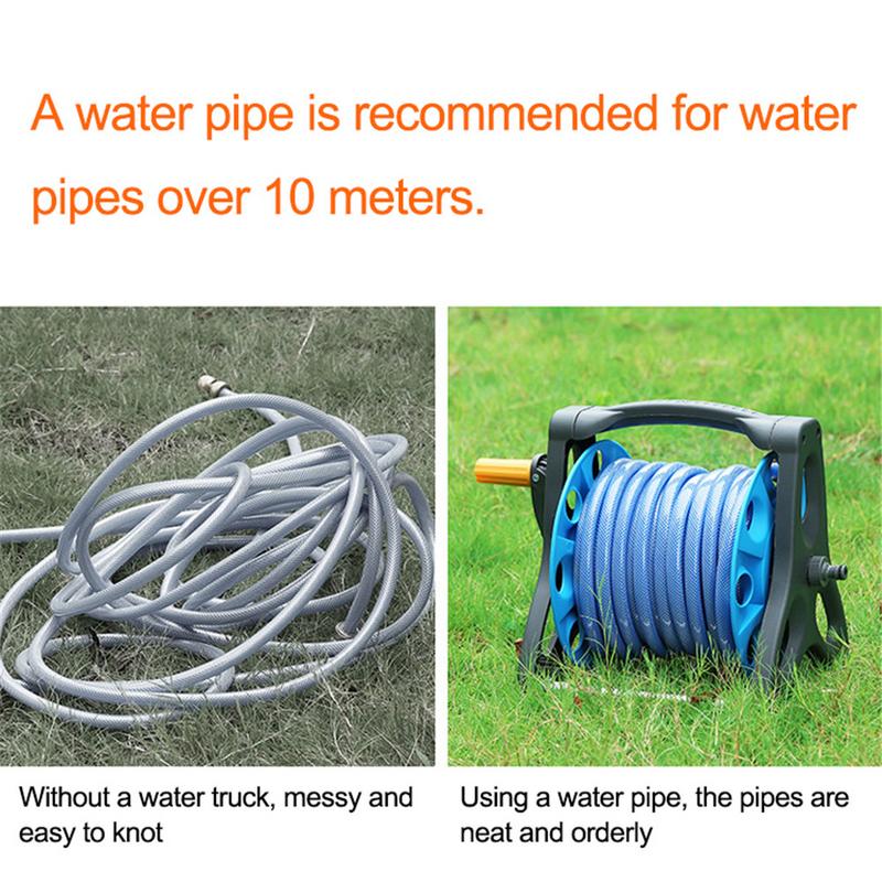 Garden Hose Reel Holder Hand Crank Hoses Reels Rack Water Pipe Storage Cart Winding Tool Rack Garden Storage Tools Supplies