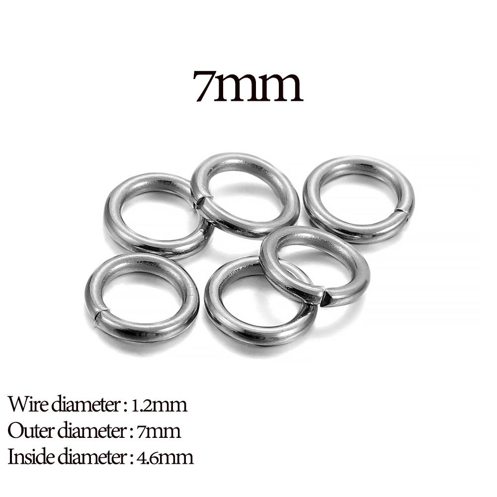 100-200Pcs/Lot Stainless Steel Split Ring Open Jump Rings Connectors For DIY Jewelry Making Findings Connectors Accessories