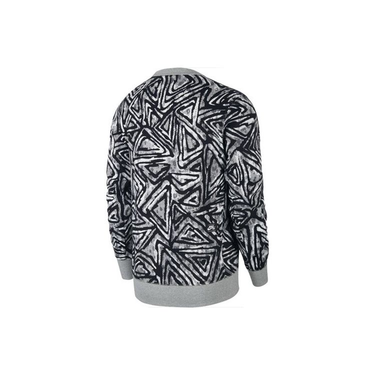 Nike SB Print Skateboard Crew Neck Sweatshirt Men Tops Dark-Hemp-Grey BV8349-010