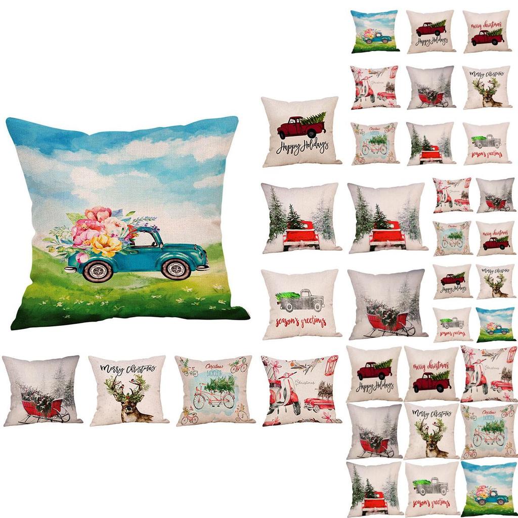 Capas de Almofada de Linho Luxuosas de Natal Para Sofá e Carro Belo Design Festivo
