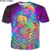 Men's T-shirts Colorful Trippy 3D Printed Shirts Summer Fashion Psychedelic Elephant T-shirts Hip-hop Prints Shirt