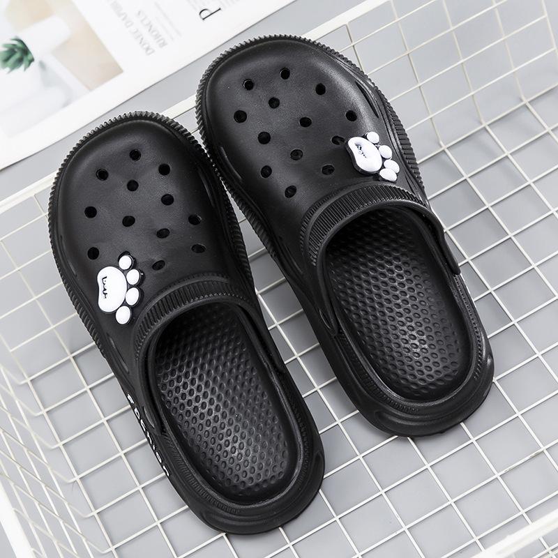 Summer men's shoes hole shoes wear sandals fashion thick-soled non-slip bag head cartoon soft-soled beach shoes