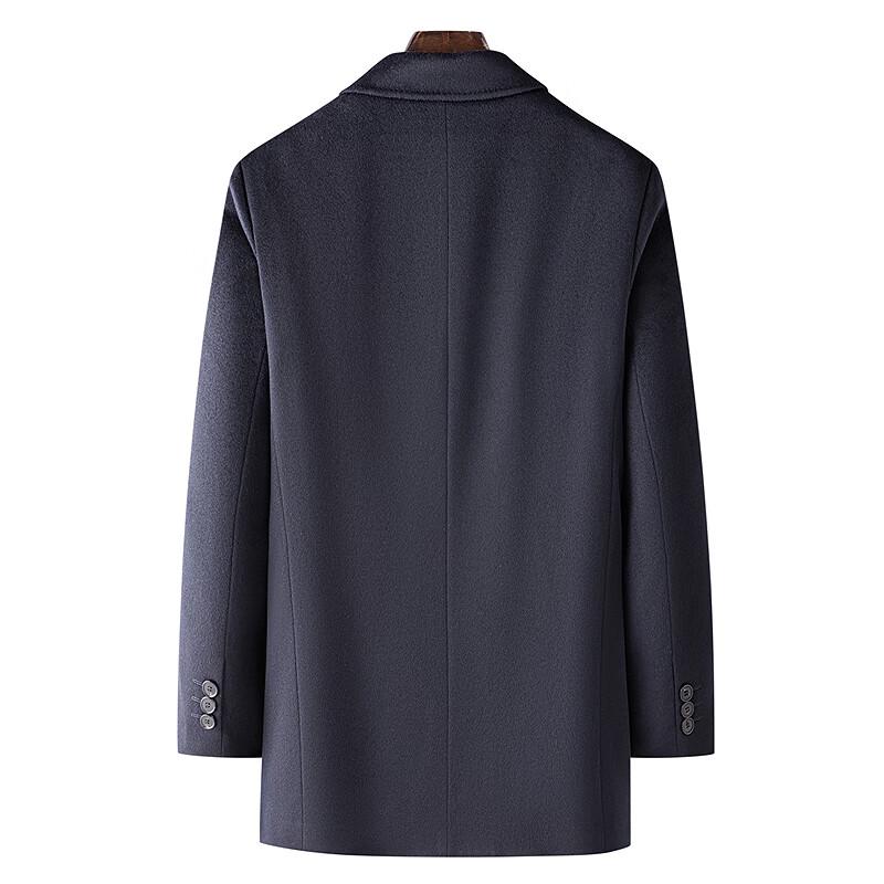 FAPAI Men's Detachable Pure Cashmere Lined Overcoat