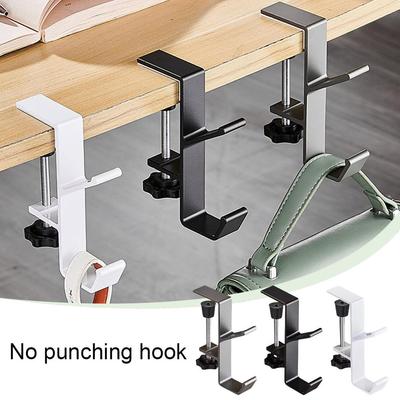1/4 Stück Verstellbarer Schreibtischkantenhaken Gaming-Headset Schreibtischaufhänger Rucksackaufbewahrung Hängehaken Halter Stanzfrei Heim-Büro Organizer