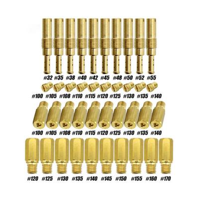 30 piezas de surtidores principales de chorro lento para carburador + 10 piezas de surtidores lentos/kit de surtidores piloto para carburadores PWK Keihin OKO