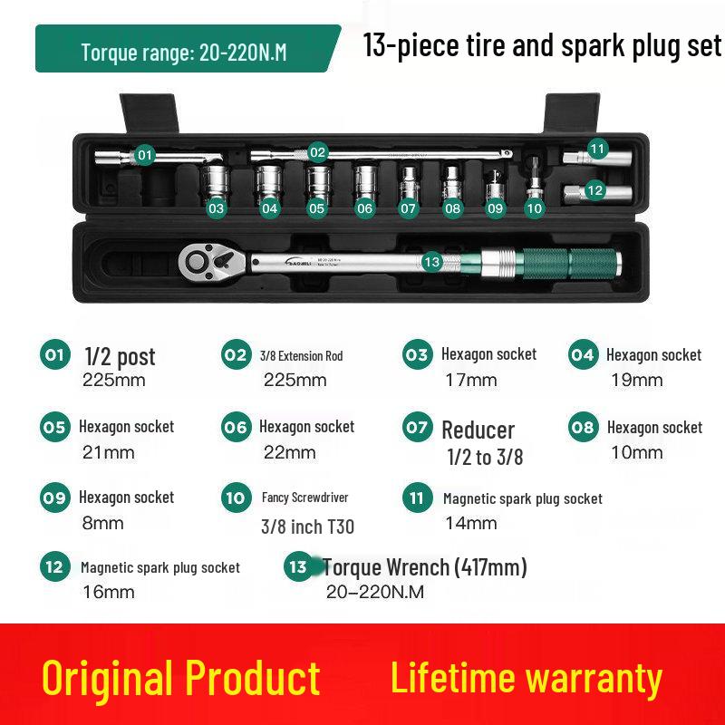Taiwan Baodelili High Precision Adjustable Torque Wrench for Spark Plugs and Tires