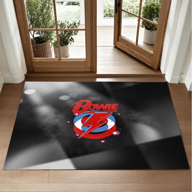 David Bowie Design Crystal Velvet Rug Soft Decorative Mat for Bedroom Entrance