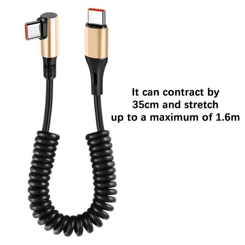 Double End Type C Rapid Charging Cable 240W Power Delivery Spring Reinforced Construction For Office Home Travel Use