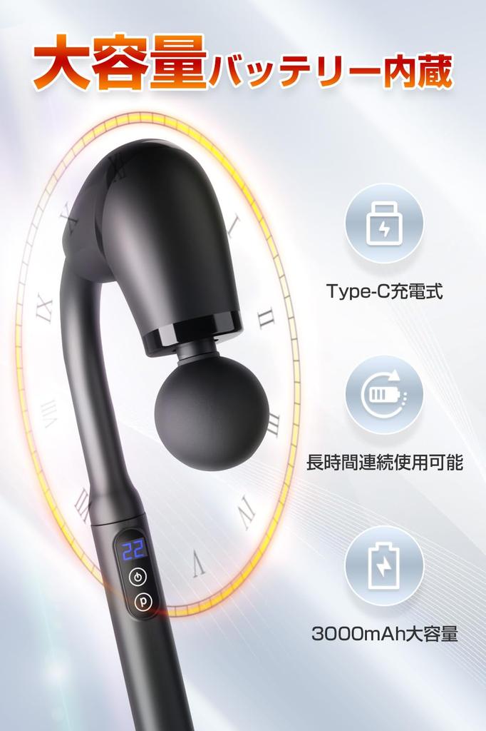 Ni Zmir Myofascial Release Gun Long Handle 10mm Deep 22 Intensity 4 Heads Handheld Myofascial Release Maximum 3500 4000mAh High Low LCD Perfect for