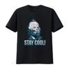 Stay Cool Mr Freeze Funny Humor Comic Geek Arnold Black Basic Mens T Shirt Unique Design for Style Vintage Washed Slightly