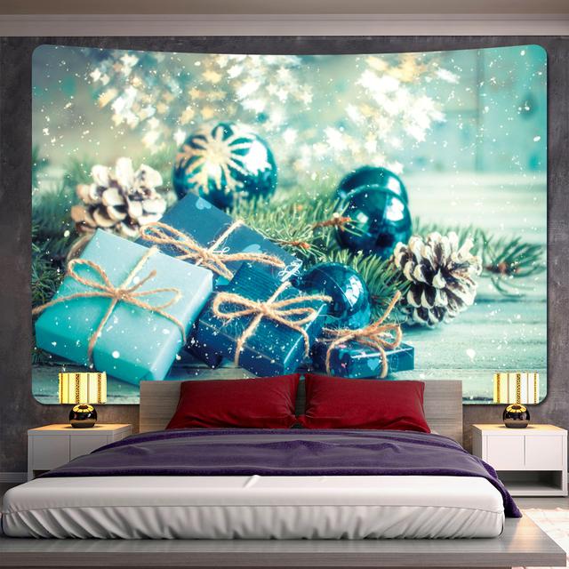Frohe Weihnachten Wandbehang Hippie Heimdekoration Hintergrund Stoff großformatiger Wandteppich Böhmische Dekoration Reisematratze