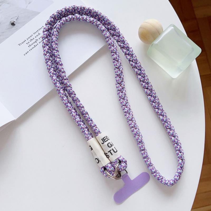 Crossbody Phone Lanyard: Three-Strand Braided Rope, Anti-Lost & Anti-Theft, Sturdy Climbing Rope Shoulder Strap for Outdoors.