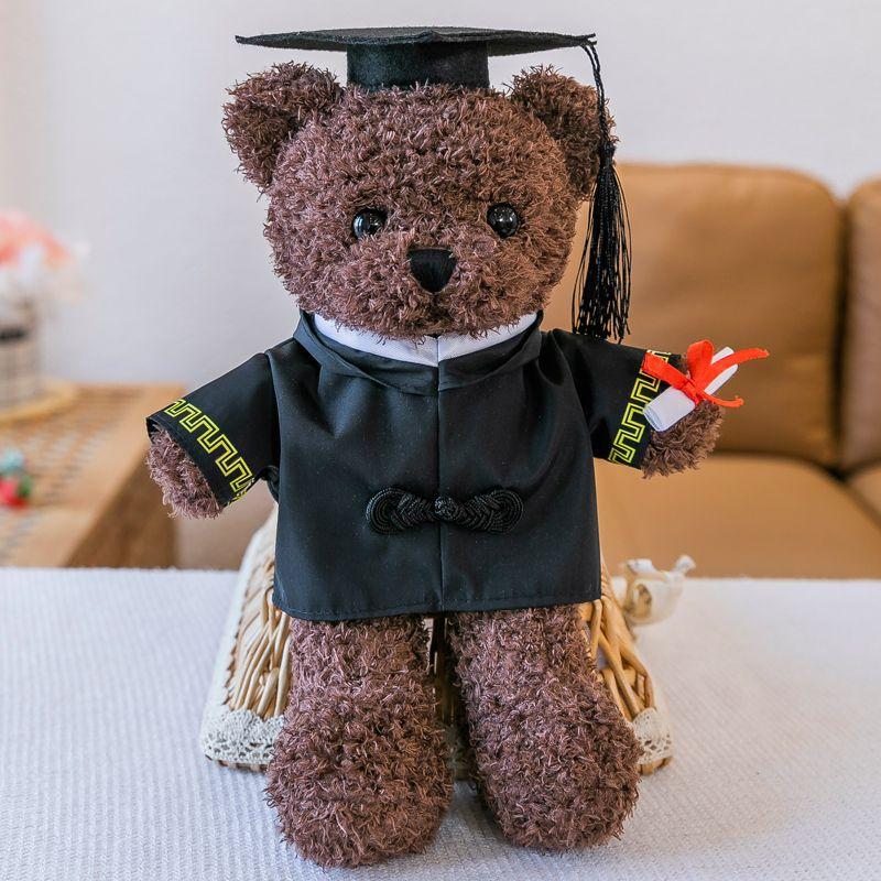 Bachelor's Suit Master's Doctoral Bear Plush Toy Graduation Bear Doll Printing Rag Doll Graduation Gift