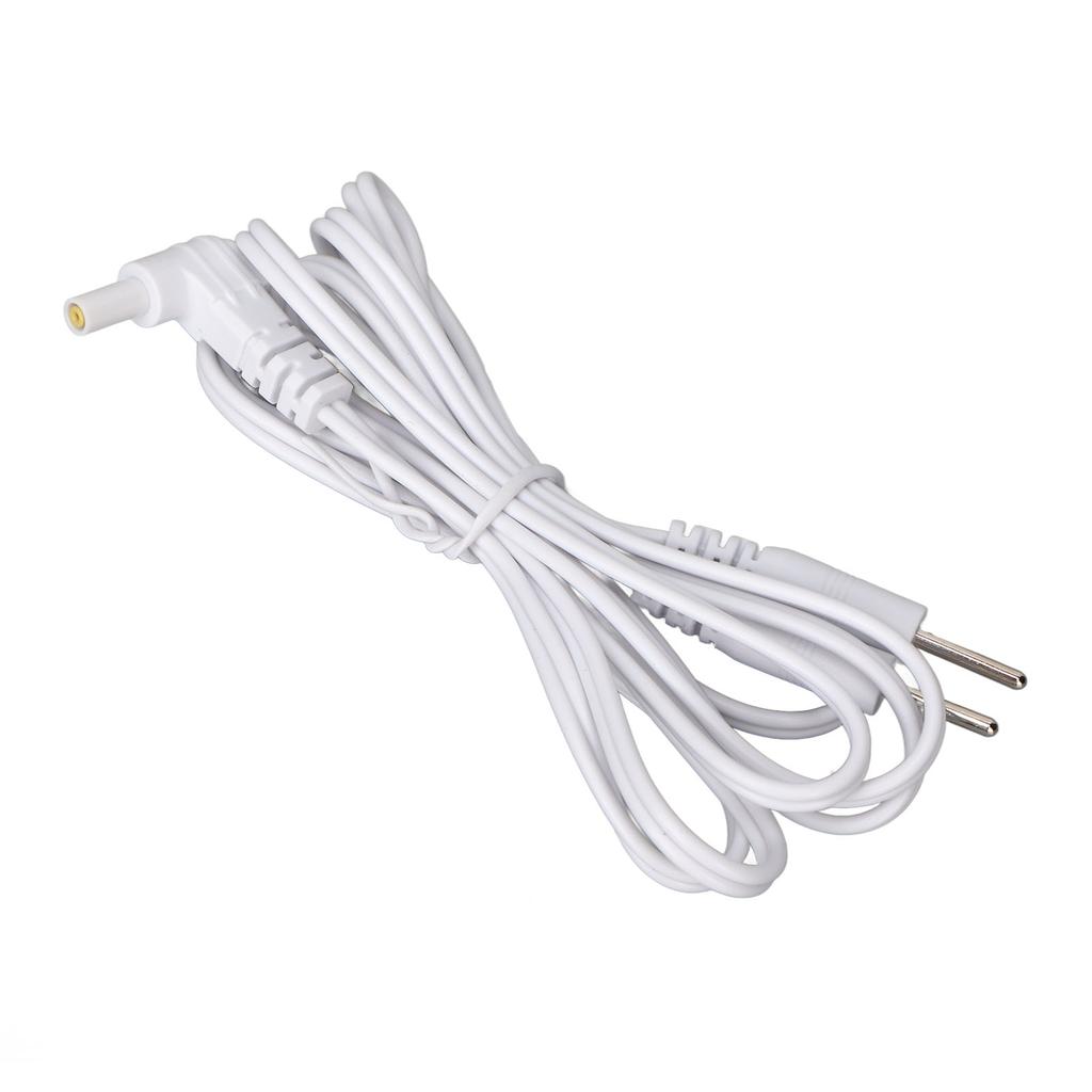 5pcs Replacement Electrode Wires 2.35mm 2 Pin Connector Electrodes Lead Wire for TENS Massager White