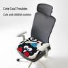 Plush Memory Foam Cartoon Chair Cushion for Office & Dining - Thickened Student Seat for Autumn & Winter.