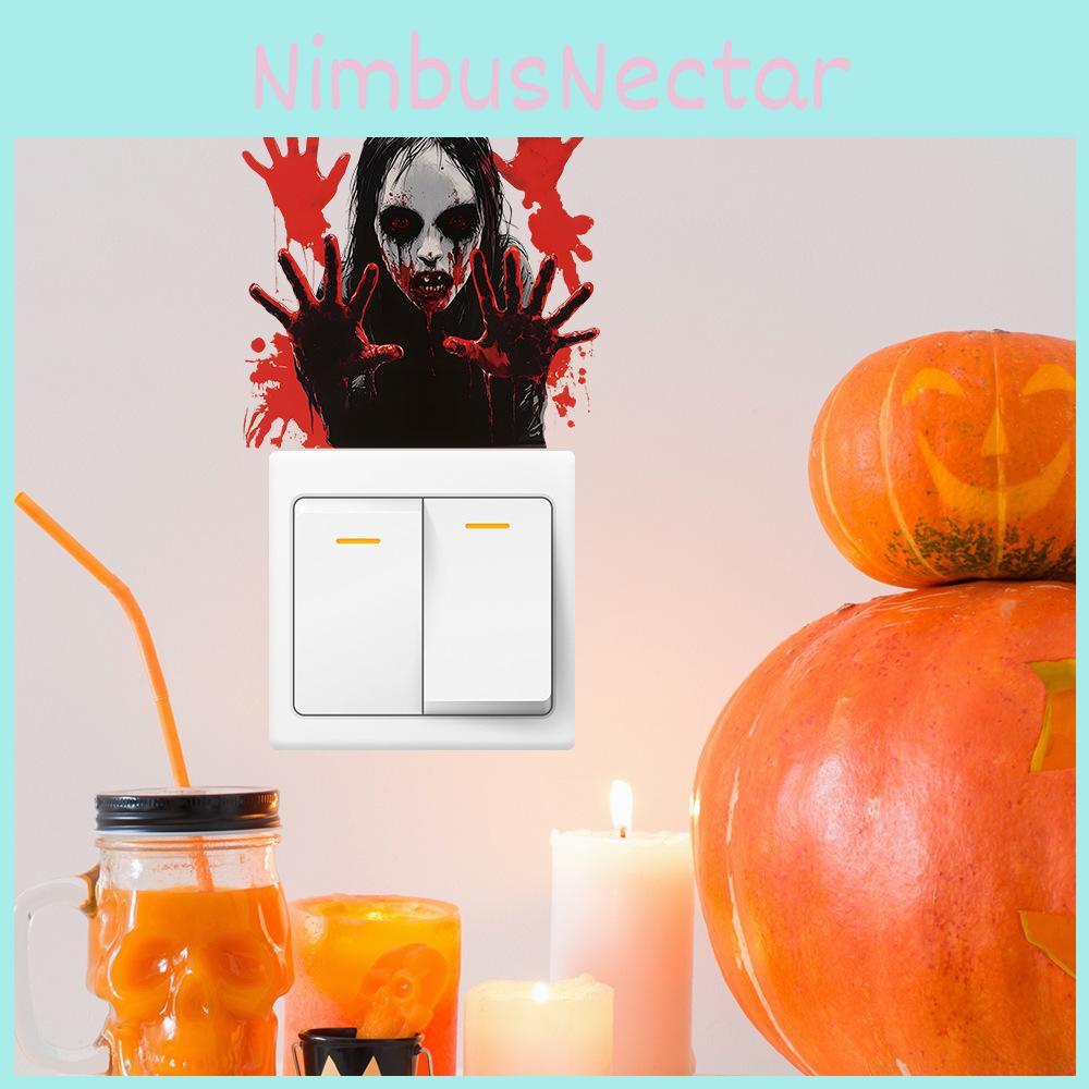 Horror Blood Hand Pvc Switch Sticker Wall Decal For Home Office And Commercial Spaces
