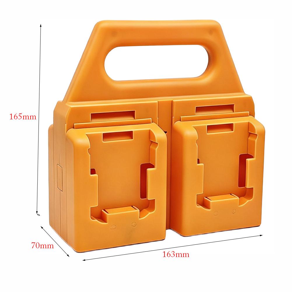 Yellow ABS Battery Holder Rack For 18V DCB200 DCB203/DCB205 Li-ion Battery Storage Organizer Power Tool Accessories