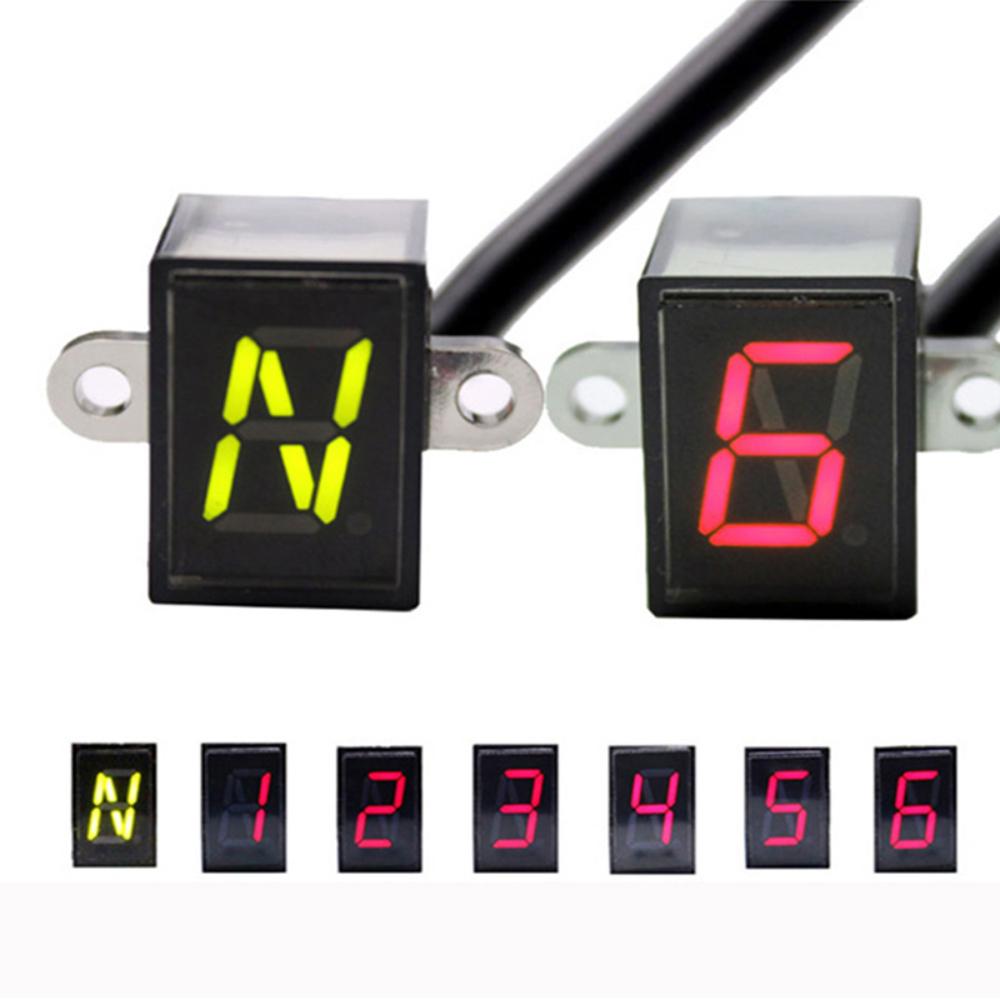 

Motorcycle SpeedometerWaterproof 5-6 Gear Indicator with Red LED Display