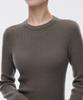 MUSINSA STANDARD WOMAN Women'S Ribbed Slim Crew Neck Knit [Taupe]