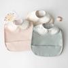 Sleeveless Waterproof Baby Bib with Lace - Reversible Anti-Dirt Feeding Smock