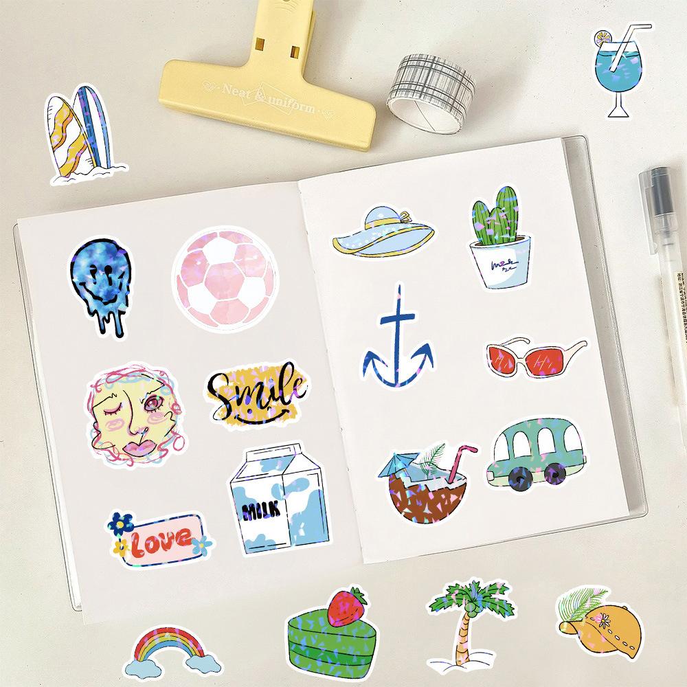 10/50/100/200pcs Kawaii Colorful Cartoon Stickers for Laptop Phone Case Waterproof Artsy Aesthetic Decals INS Sticker Toys