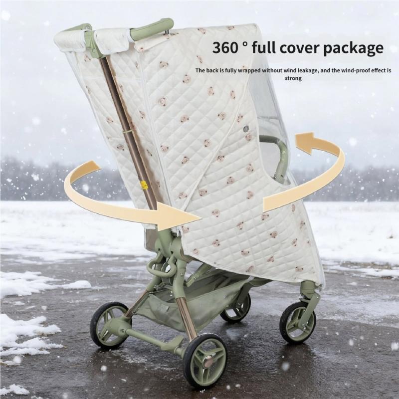 Individuelle Kinderwagen-Wetterhülle Atmungsaktives Design Einfache Anbringung Kinderwagen-Hülle Leicht zu tragen Kinderwagen Regenschutz