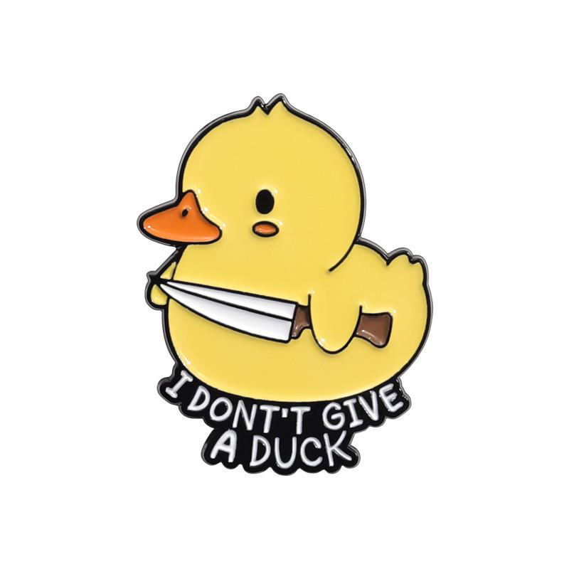 Delightful Cartoon Duck Brooch Colorful Gold Alloy Pin Perfect For Summer Accessories