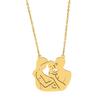 Highquality Polished Titanium Steel Family Necklace For Trendy Couples In Elegant Gold And Silver Colors