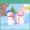 Cute Resin Christmas Scene Decoration Couple Playing With Snow For Potted Plant Decor