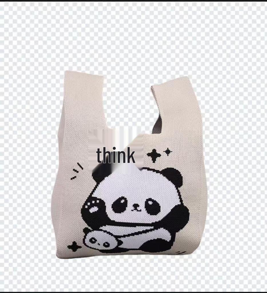 Cartoon Souvenir Hand-Carry Tote: Knitted Bag for Gifts, Candy, or Travel – Stylish and Spacious