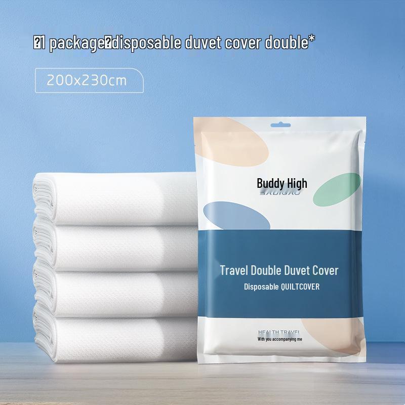 Disposable Hotel Bedding Set: Double Thick Anti-Dirty Sheets, Duvet & Pillow Covers, Quilt Cover - Four-Piece Travel Set