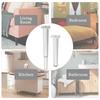 XINMEIWEN 8-Pack Adjustable Metal Furniture Legs, 10-16.5 Inch, Heavy-Duty Cabinet Feet Legs, Bed Center Frame Slat Support Legs, with 16 Screws for T