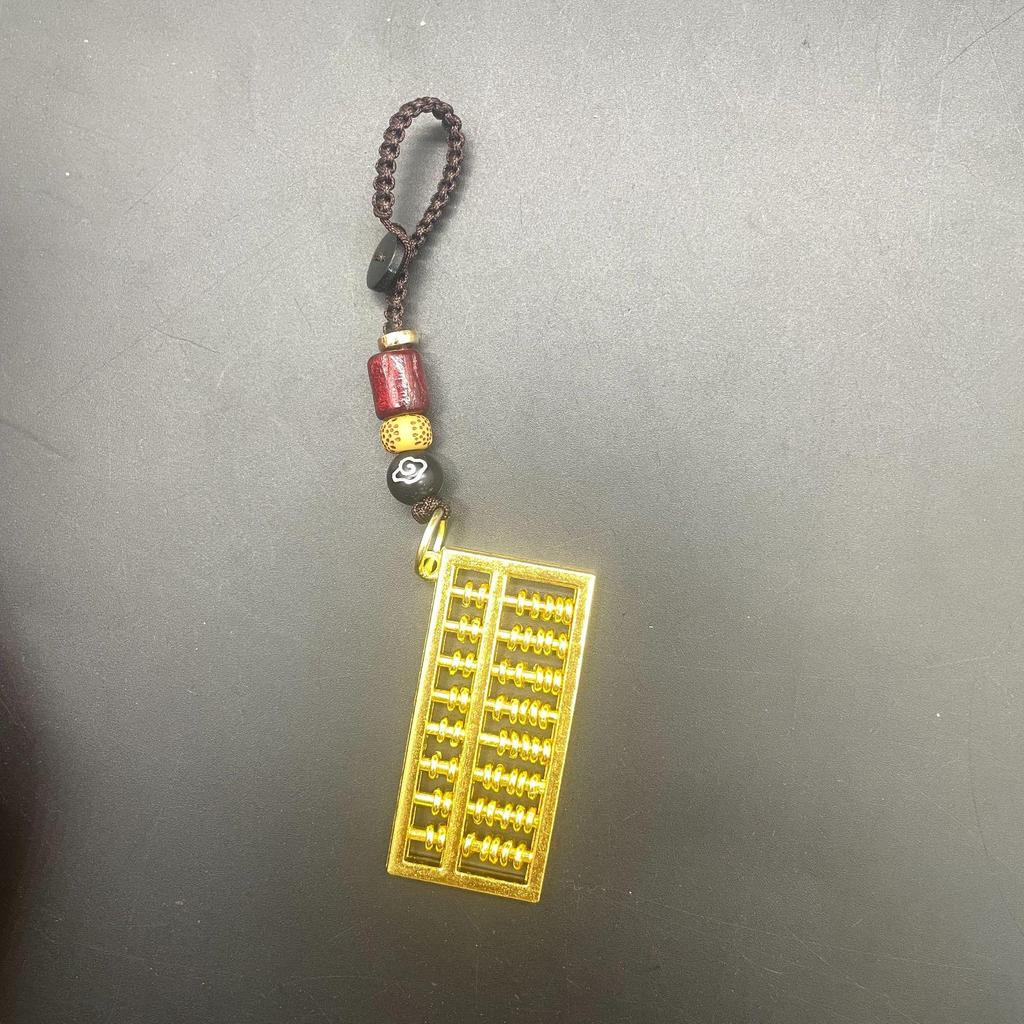 Portachiavi Personalizzato in Ottone con Manico in Guscio di Tartaruga e Ciondolo a Campanella