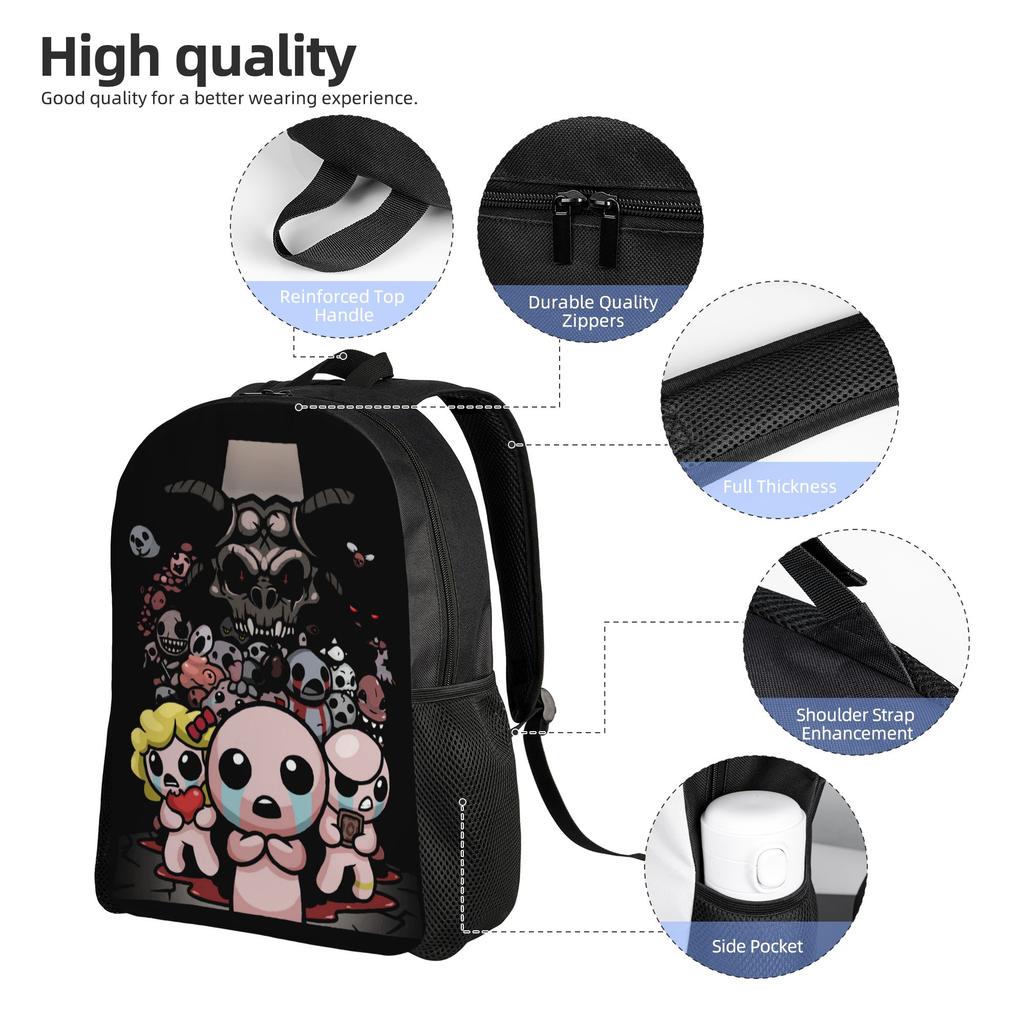 The Binding of Isaac Fashion Backpack Durable Student Hiking Travel  Daypack for Men Women Laptop Computer Shoulder Bag