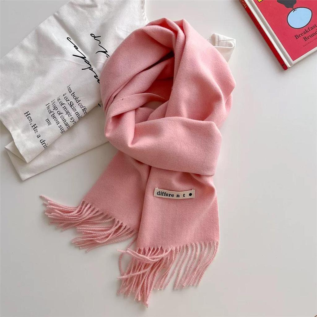 Unisex Ciepły Długi Szalik: Wszechstronny szal w jednolitym kolorze na jesień i zimę