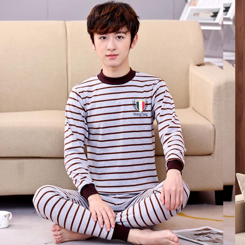 Children's Cotton Wool Thermal Long Johns Set for Boys & Teens - Medium to Large Sizes, Autumn