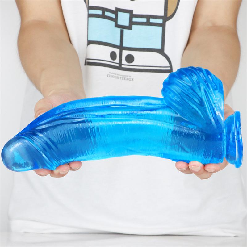 Female Oversized Dildo Color Transparent Simulation Dildo Penis Adult Erotic Sex Products
