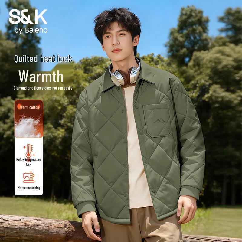 Baleno S&K Men's Loose Quilted Puffer Jacket