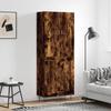 Vidaxl Witrynka Przydymiony Dąb 69,5X34X180 Cm Materiał Drewnopochodny