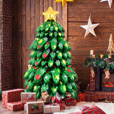 1/2Set Large Christmas Tree Balloons Xmas Party DIY Standing Foil Balloon 2025 New Year Christmas Decoration for Home 2024 Noel