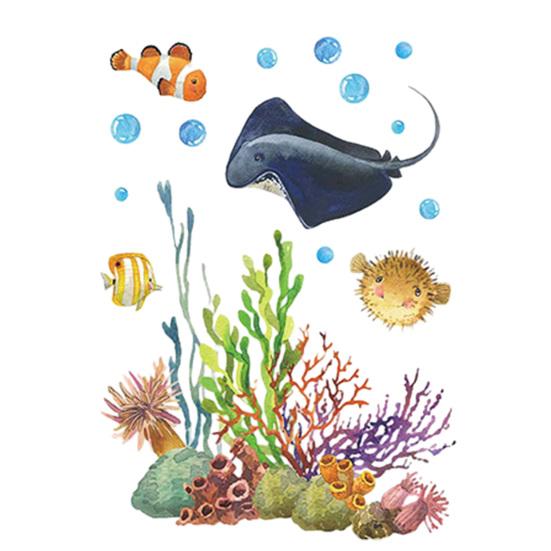 

Glow in The Dark Toilet Sticker under The Sea Toilet Seat Cover Sticker Sea Life Animals Removable Waterproof Peel A
