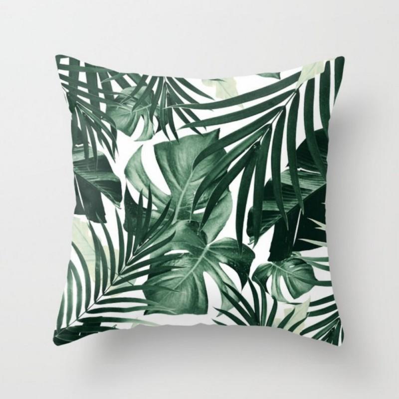 4PCS/set Tropical Plants Leaf Cushion Cover Printed Polyester Throw PillowCase Sofa Home Decor Art Pillowcase