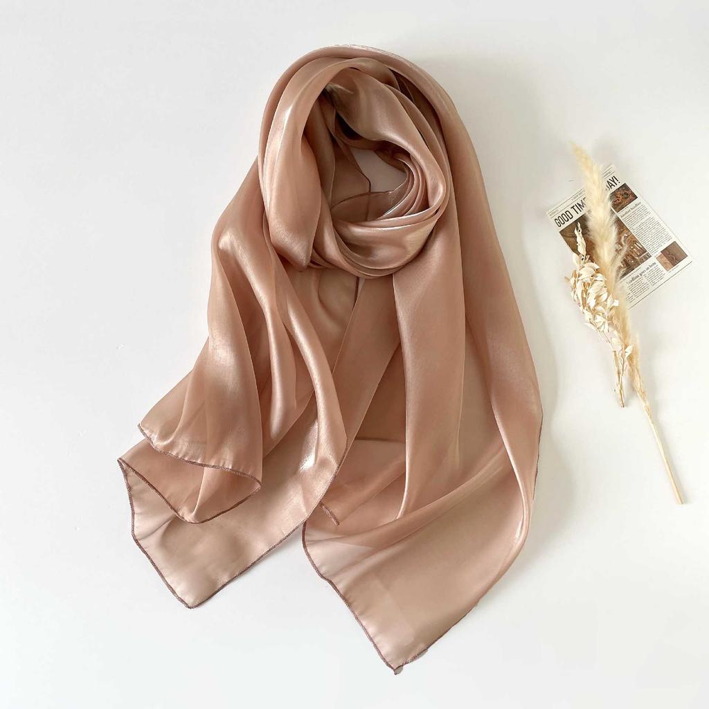 Skjerf Dameorganer Skjerf Glitter Skjerf Lang High-end Følelse Sørøst-Asia Malaysia Dame Svart Børste Hodeskjerf