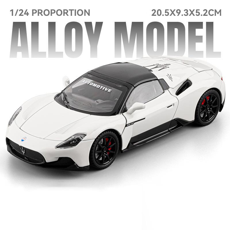 

1/24 Maserati MC20 Кабриолет Сплав Модель Спортивного Автомобиля Литые Металлические Гоночные Автомобили Модель Транспортных Средств Звук Свет Симуляция Детский Подарок белый