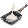 SENSARTE Egg Roll Pan with Spatula, 18cm X 15cm, IH/Gas Stove Compatible, Marble Coating,