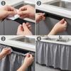 Washable Under Sink Curtain Removable Bathroom Vanity Cover Bathroom Sink Skirt  Laundry Room