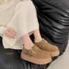 Women's Large Size Soft Sole Winter Warm Fur One Snow Boots Padded Lined Ankle Boots Anti-slip Hiking Casual Sports Cotton Boots Loafers
